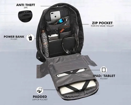 Anti Theft Bag with USB Charging Pot