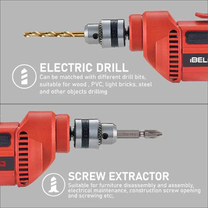 iBELL 10mm 500W Red Electric Drill