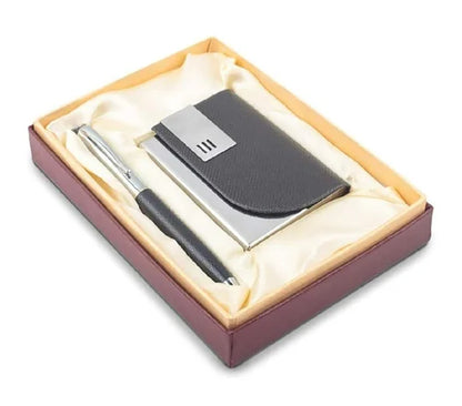 Light Gold Card Holder Corporate Gift Set