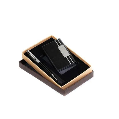 Light Gold Card Holder Corporate Gift Set