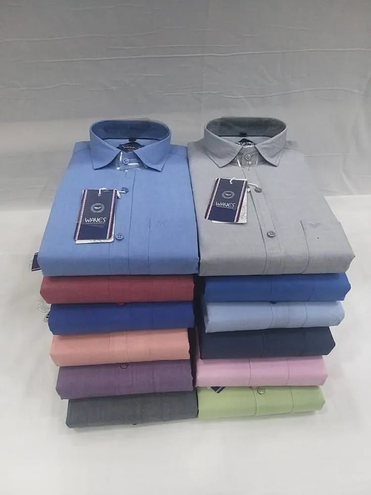 Formal Cotton Men Plain Shirts