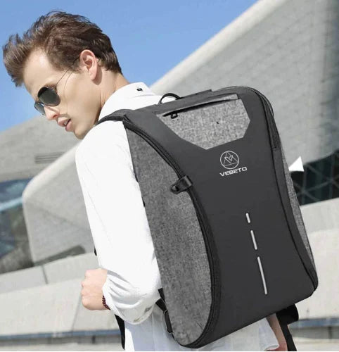 Polyester 15.6 Inch Laptop Anti Theft Backpack